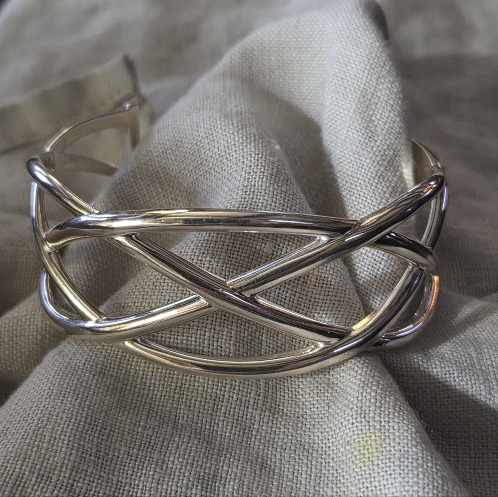 Tiffany & Co. Sterling Silver Celtic Knot Cuff Bracelet